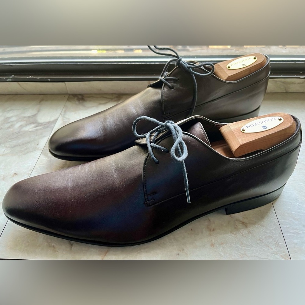 Gucci Men’s Adel Brown Leather Oxfords size 10